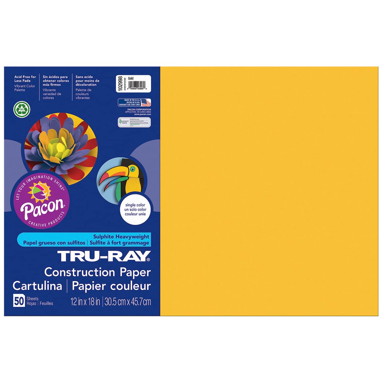 Tru-Ray Construction Paper, Gold